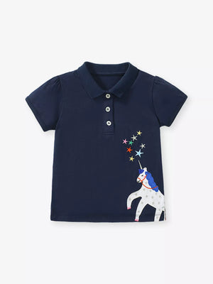 Children's Button Detail Short Sleeve Polo - Farnelli
