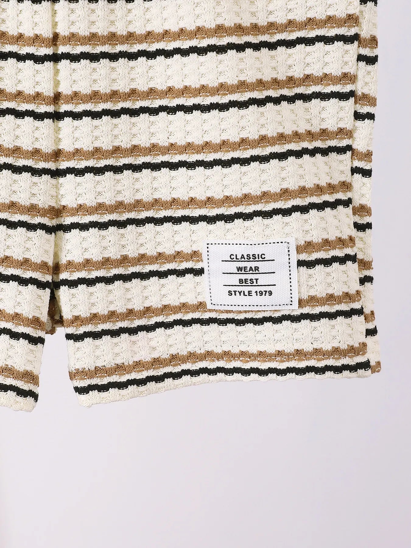 Children's Striped Short Sleeve Polo and Pants Set - Farnelli