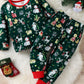 Children's Christmas Print Top and Pants Set - Farnelli