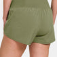 Zenana High-Waisted Zippered Back Pocket Active Shorts - Farnelli