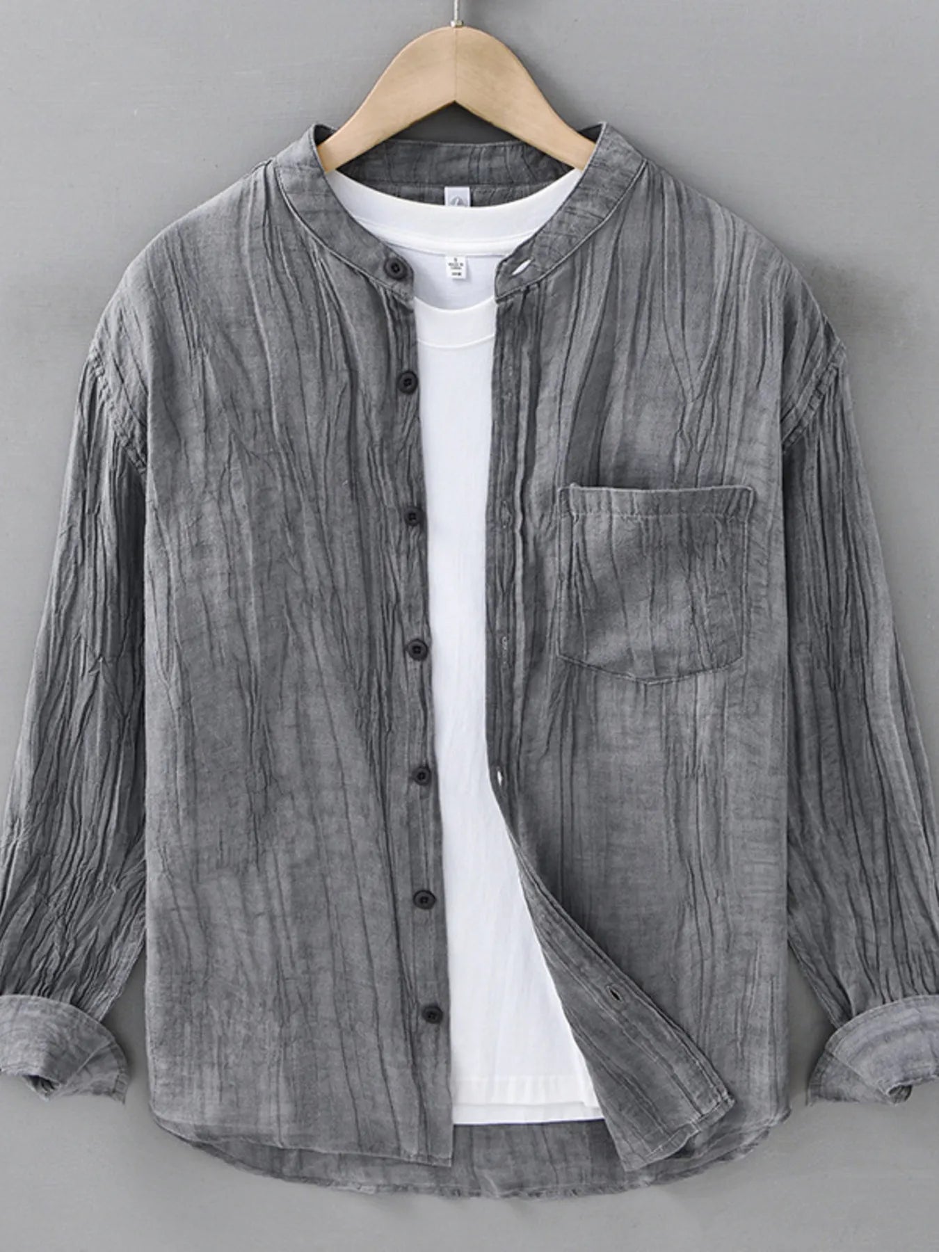 Men's Plus Size Button Up Long Sleeve Shirt - Farnelli