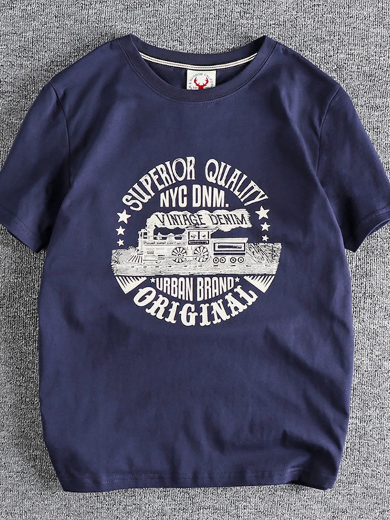 Men's Plus Size Graphic Round Neck Short Sleeve T-Shirt - Farnelli