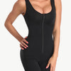 Full Size Zip-Up Lace Detail Shapewear - Black