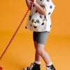 Children's Panda Plush Bag Polka Dot Outfit Set - White