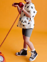 Children's Panda Plush Bag Polka Dot Outfit Set - Farnelli