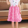 Children's Elephant Polka Dot Ruffle Hem Dress - White