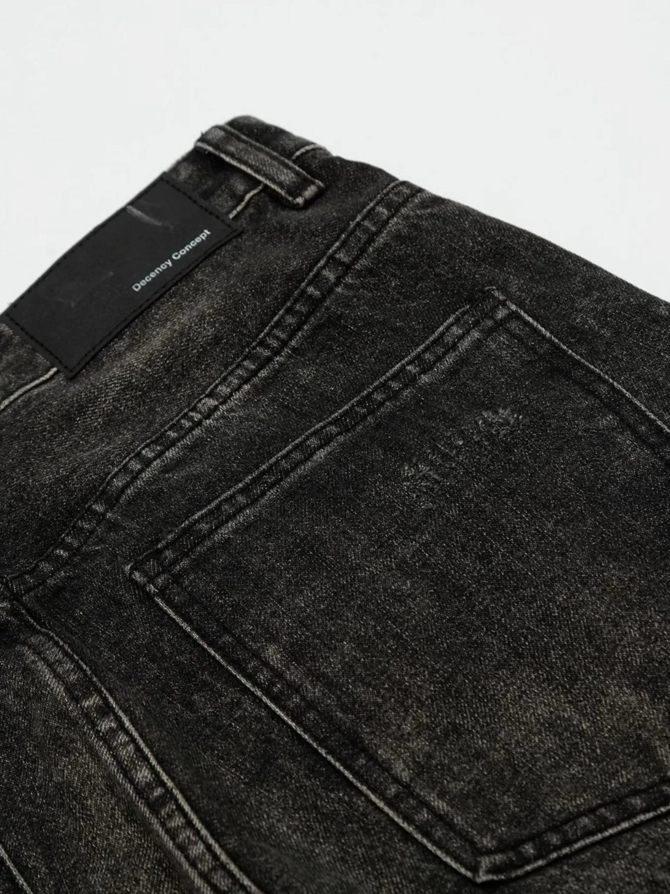 Men's Distressed Washed Straight Jeans - Farnelli