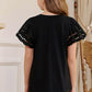 Round Neck Flutter Sleeve T-Shirt - Farnelli