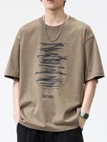 Men's Plus Size Round Neck Half Sleeve T-Shirt - Farnelli