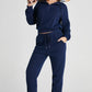 Drawstring Half Zip Hoodie and Joggers Active Set - Farnelli