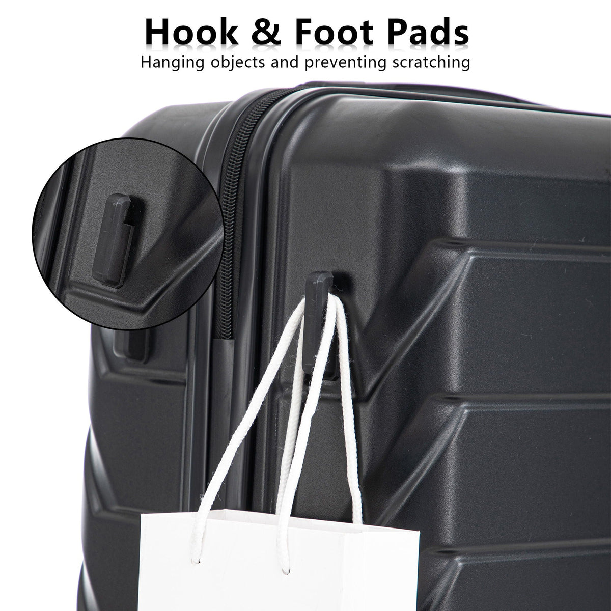 HouseOfZazla 3-piece spinner wheel luggage set with combination locks