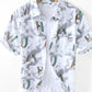 Men's Printed Button Up Short Sleeve Shirt - Farnelli