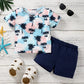 Children's Tropical Palm Tree Print Outfit Set - Farnelli