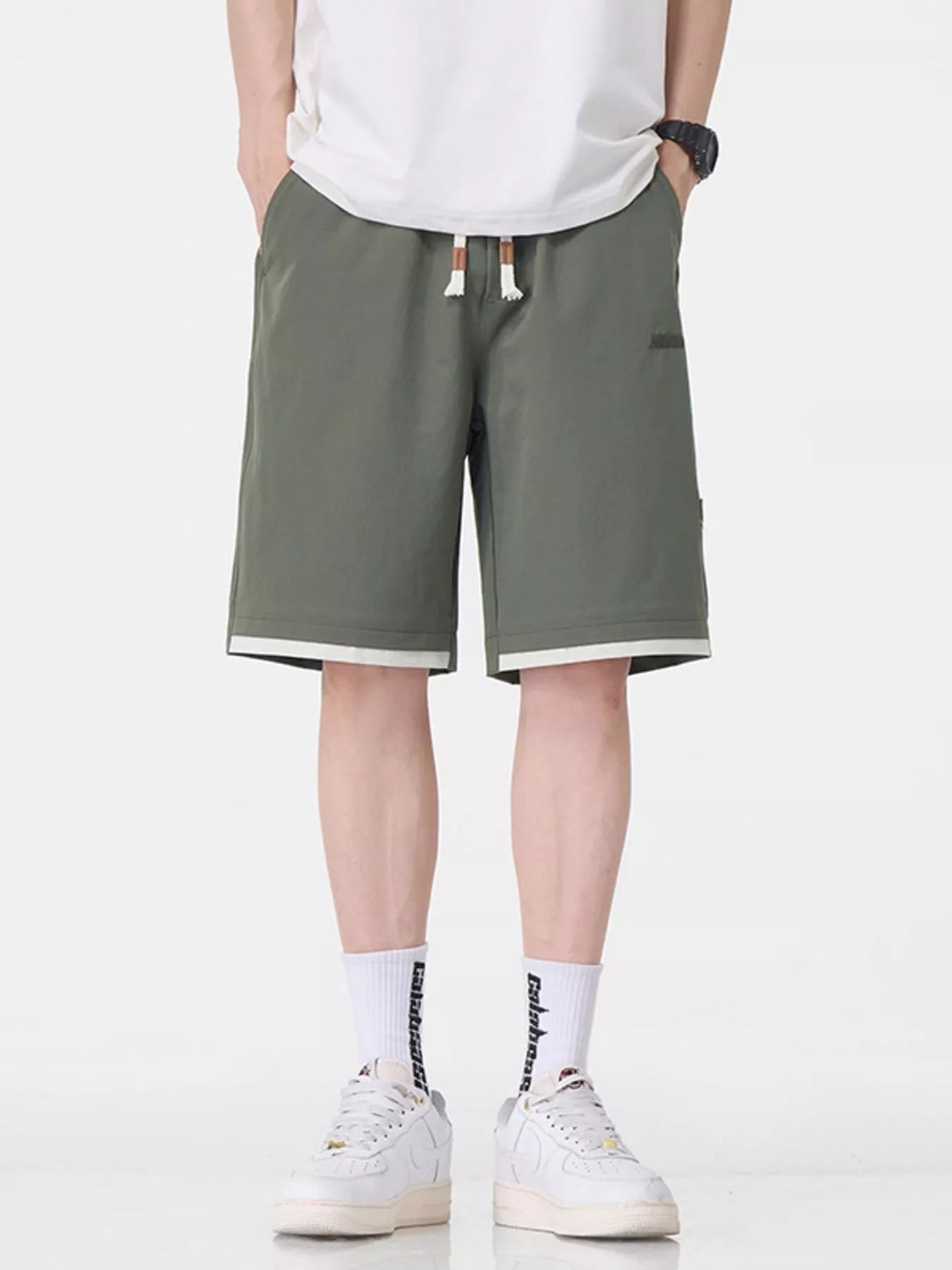 Men's Plus Size Drawstring Loose Fit Shorts - Farnelli