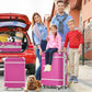 HouseOfZazla 4-piece hardshell luggage set with TSA locks in multiple colors