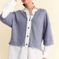 Davi & Dani Faux Layered French Terry Contrast Top - Farnelli
