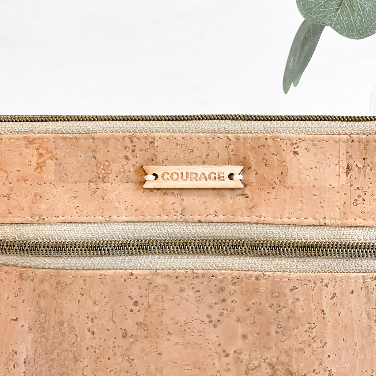 Carry Courage GUARDIAN natural belt bag with adjustable strap and compact zippered design