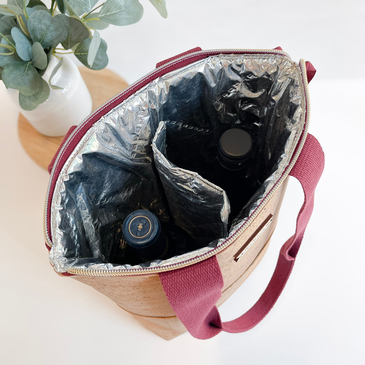 Carry Courage ENTHUSIAST insulated cooler in natural color with durable zippered design