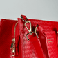 Baldwin Baby Company Montrose Cardinal diaper bag tote with close-up of hardware
