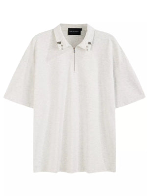 Men's Quarter Zip Short Sleeve Polo - Farnelli