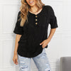 BOMBOM At The Fair Animal Textured Top in Black - Black