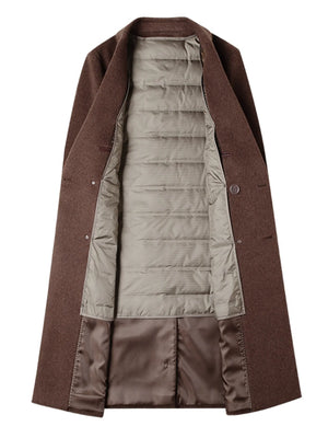 Men's Wool Blend Double-Breasted Overcoat - Farnelli