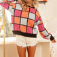 BiBi Multi Color Checker Pattern Sweater - Farnelli
