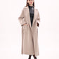 Marley Wraparound Wool Cashmere Coat in Nude