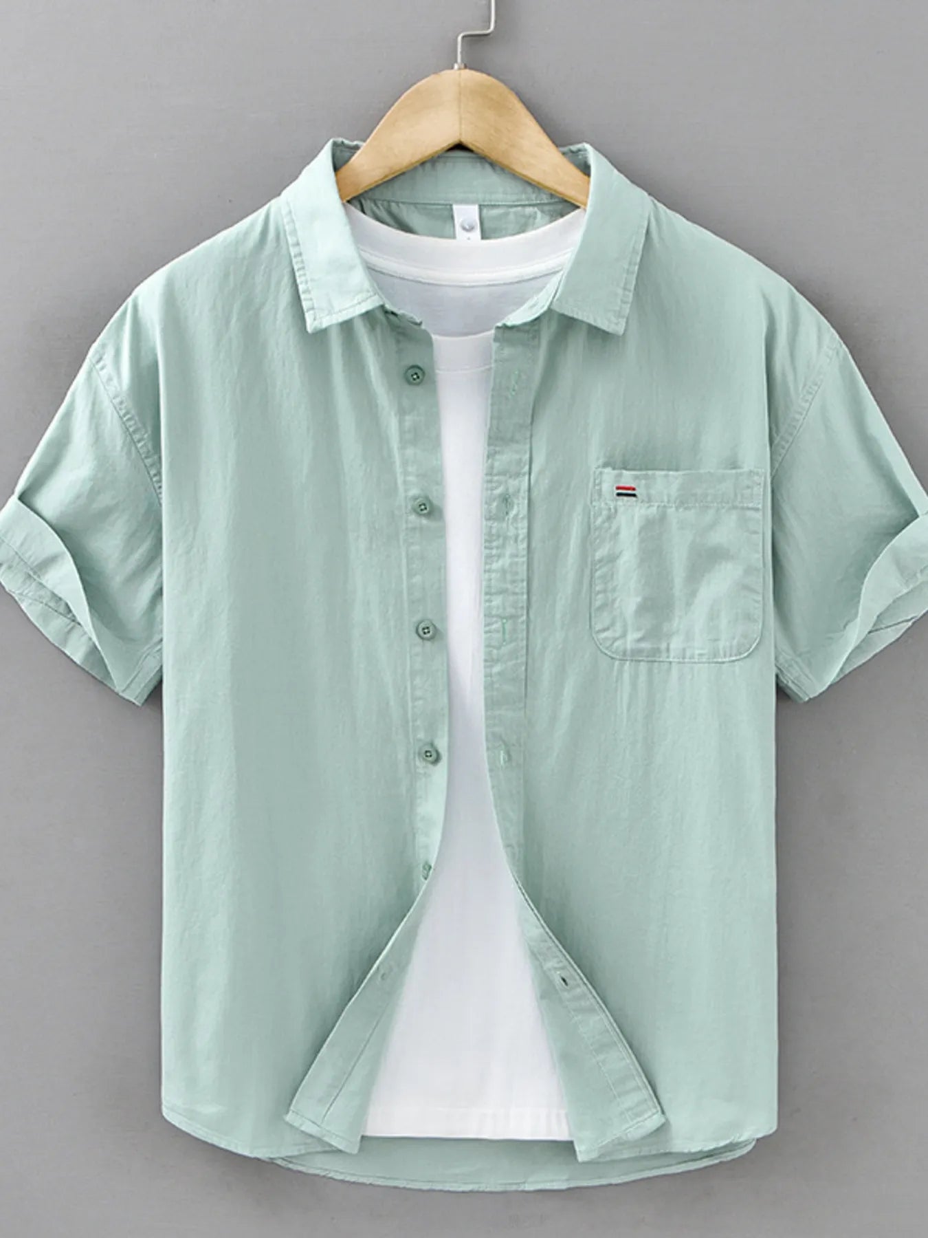 Men's Plus Size Plaid Button Up Short Sleeve Shirt - Farnelli