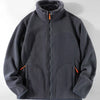 Men's Plus Size Fleece Lined Full Zip Sweatshirt - Dark Gray