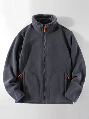 Men's Plus Size Fleece Lined Full Zip Sweatshirt - Farnelli