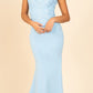 CLEARANCE - Eureka 7100 Lace Appliqued Bodice Long Dress Off-Shoulder (Size 2XL)