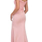 CLEARANCE - Eureka 7100 Lace Appliqued Bodice Long Dress Off-Shoulder (Size S)
