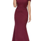 CLEARANCE - Eureka 7100 Lace Appliqued Bodice Long Dress Off-Shoulder (Size 2XL)