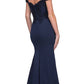 CLEARANCE - Eureka 7100 Lace Appliqued Bodice Long Dress Off-Shoulder (Size 2XL)