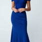CLEARANCE - Eureka 7100 Lace Appliqued Bodice Long Dress Off-Shoulder (Size S)
