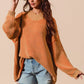 SO ME Oversized Two Tone Textured V Neck Sweater - Farnelli