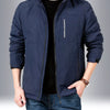 Men's Plus Size Lightweight Zip Up Jacket - Navy Blue