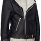 Men’s Retro RAF B3 Pilot Real Sheepskin Shearling Biker Leather Jacket