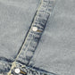 Men's Raw Hem Long Sleeve Denim Jacket - Farnelli