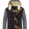 Men's Padded Hooded Winter Coat - Black