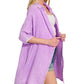 Zenana Washed Double Gauze Button Down Shirt Dress - Farnelli