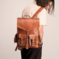 Vintage Leather Backpack Rucksack