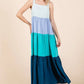 Mittoshop Color Block Tiered Pull-On Maxi Dress - Farnelli