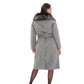 Genuine Silver Fox Virgin Wool Coat