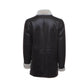Jozefs 3/4 Length Brown Shearling Buttoned Coat