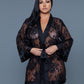 2275 Delia Robe Floral Lace Robe with Satin Trimming-4