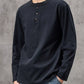 Men's Plus Size Casual Henley Long Sleeve T-Shirt - Farnelli