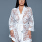 2275 Delia Robe Floral Lace Robe with Satin Trimming-0