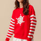 SO ME Christmas Snowflake Crochet Embellished Sweater - Farnelli